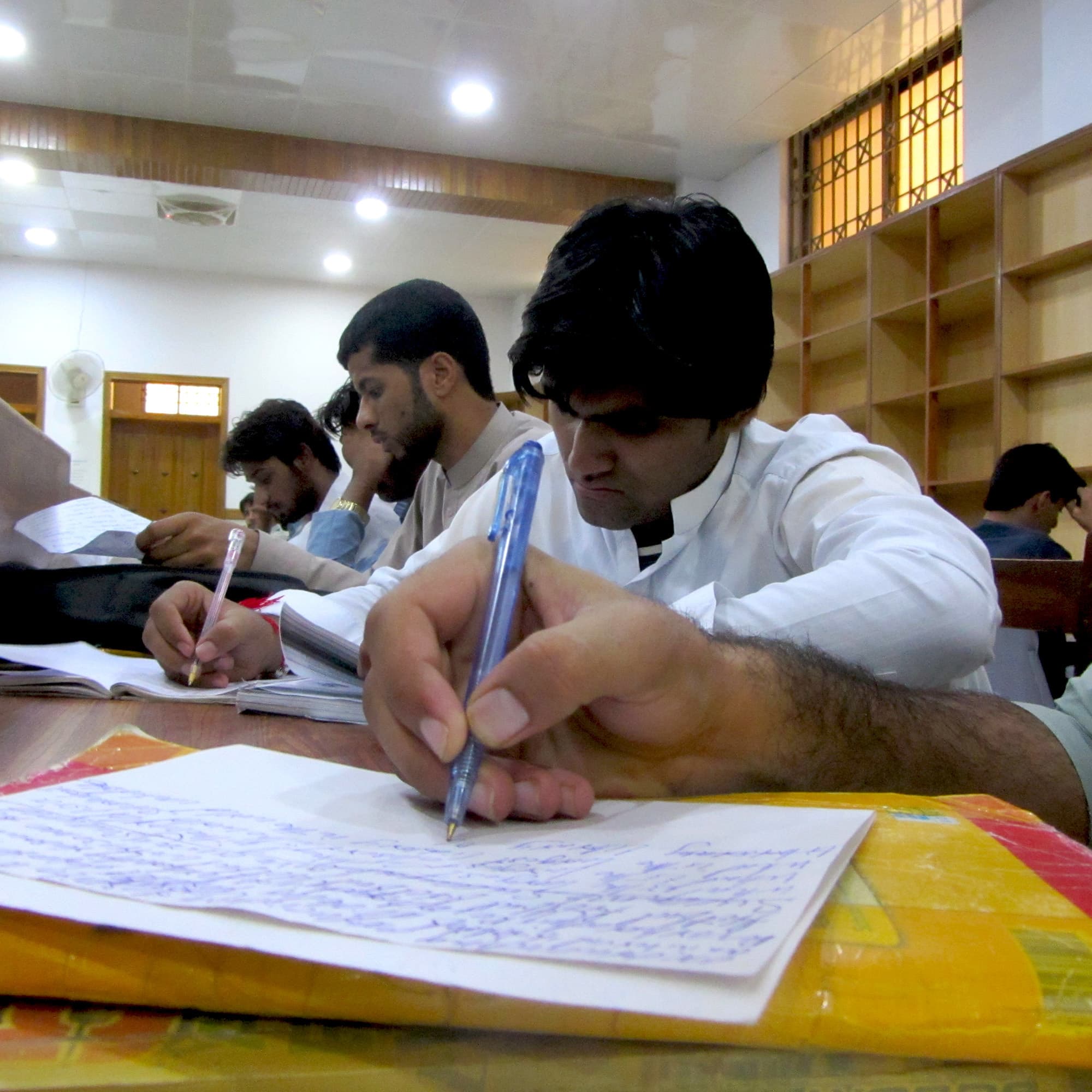 Students solving CSS past papers in class